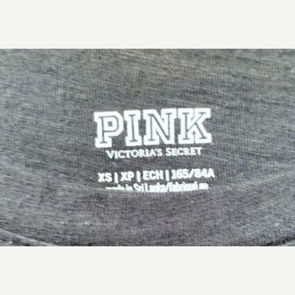 Pink Victoria Secret Black Tee - Picture 2 of 7
